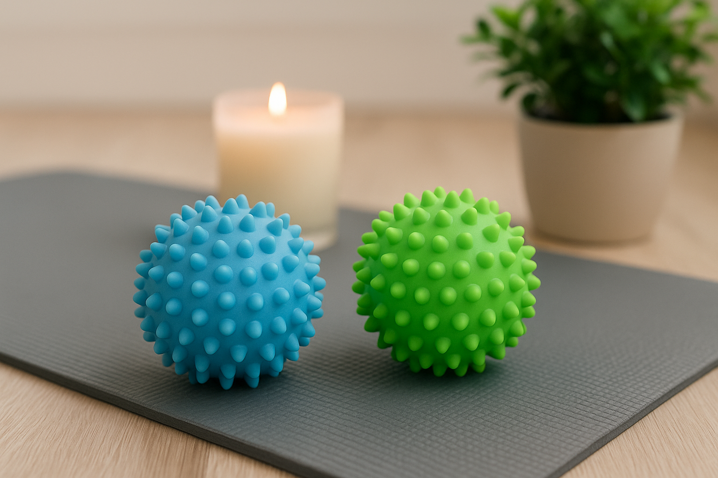 Fitballz™ Ultimate Massage Ball Kit - Plantar Fasciitis & Myofascial Trigger Point Release , Kit of 6 Myofascial Release Balls,Peanut Ball, 3 Sizes Massage Balls, 2 Spiky Firm/Soft