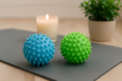 Fitballz™ Ultimate Massage Ball Kit - Plantar Fasciitis & Myofascial Trigger Point Release , Kit of 6 Myofascial Release Balls,Peanut Ball, 3 Sizes Massage Balls, 2 Spiky Firm/Soft